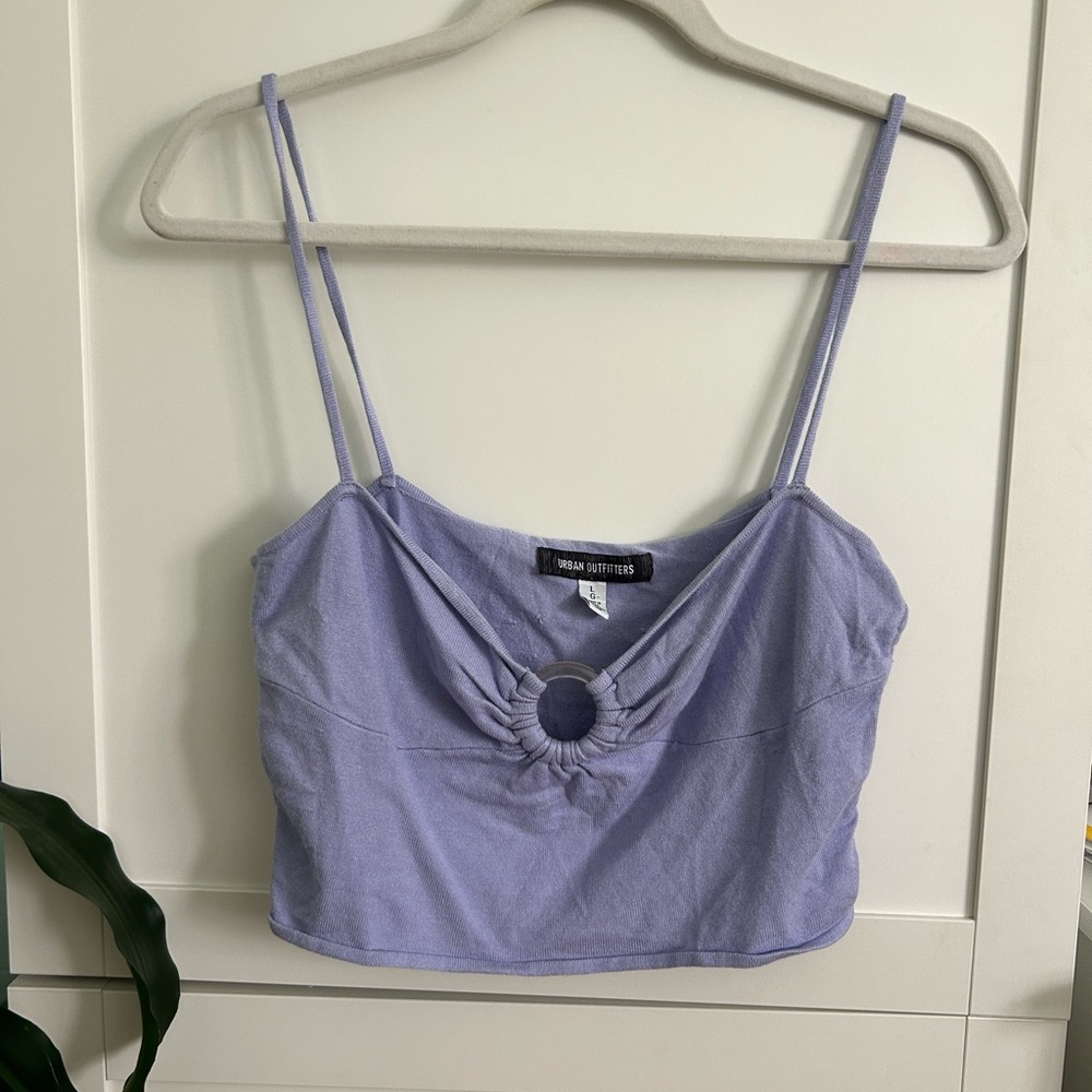 URBAN OUTFITTERS Y2K PURPLE SUPER CROPPED TOP!